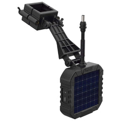 Front view of AMERICAN HUNTER 6V Power Solar Panel with mounting brackets
