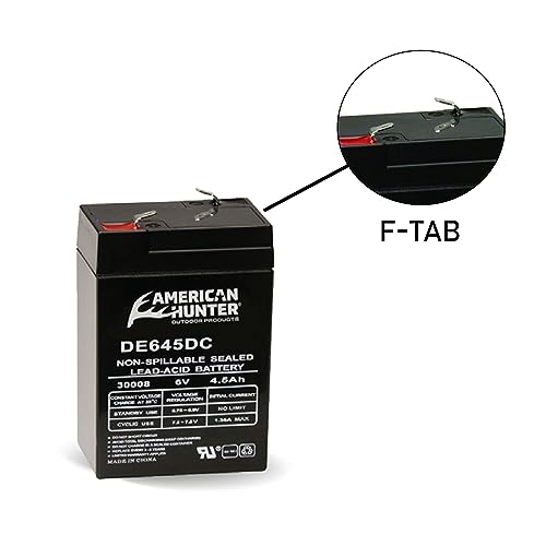 American Hunter BL-640-T/6V 4.5Ah rechargeable battery packaging for reliable outdoor power
