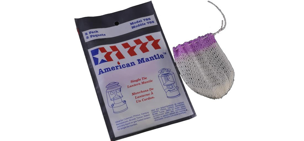 American Mantle 2007 AWM785 soft mantle pack for lanterns ensures steady flame performance.