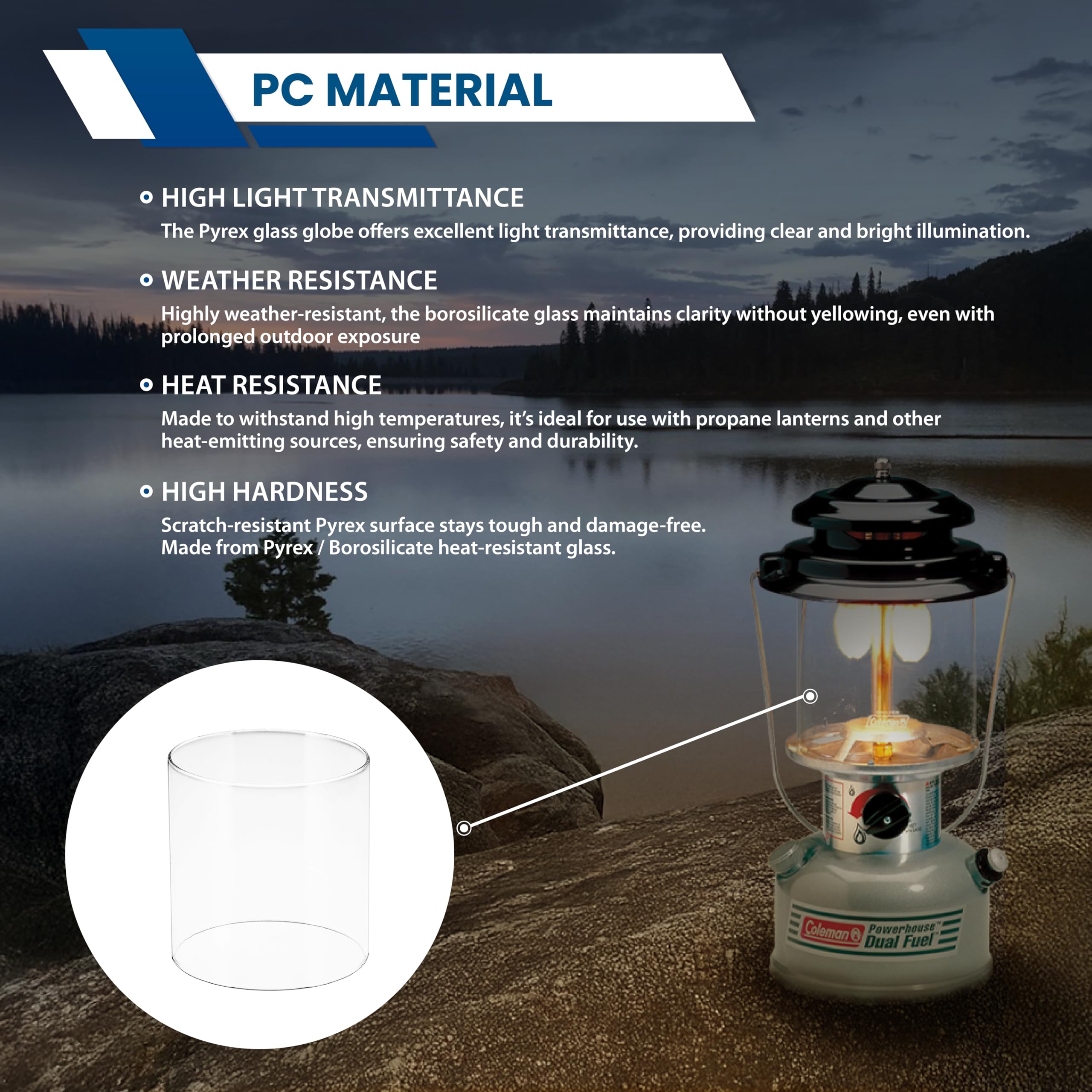 Clear, distortion-free light output for steady outdoor lighting.