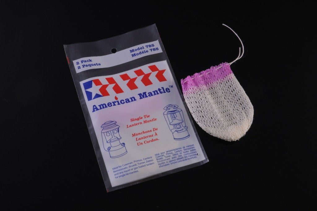 American Mantle string-tie lantern mantles in a 10-pack for universal compatibility.