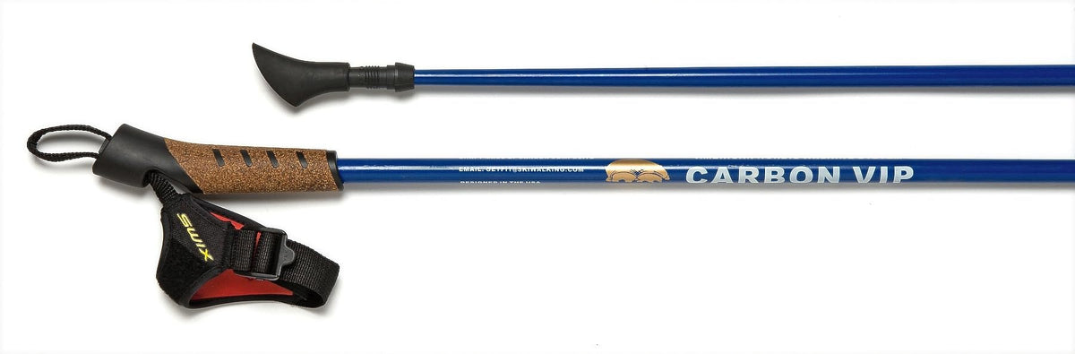 American Nordic Walking System Carbon VIP pole with cork grip supports steady daily walking.
