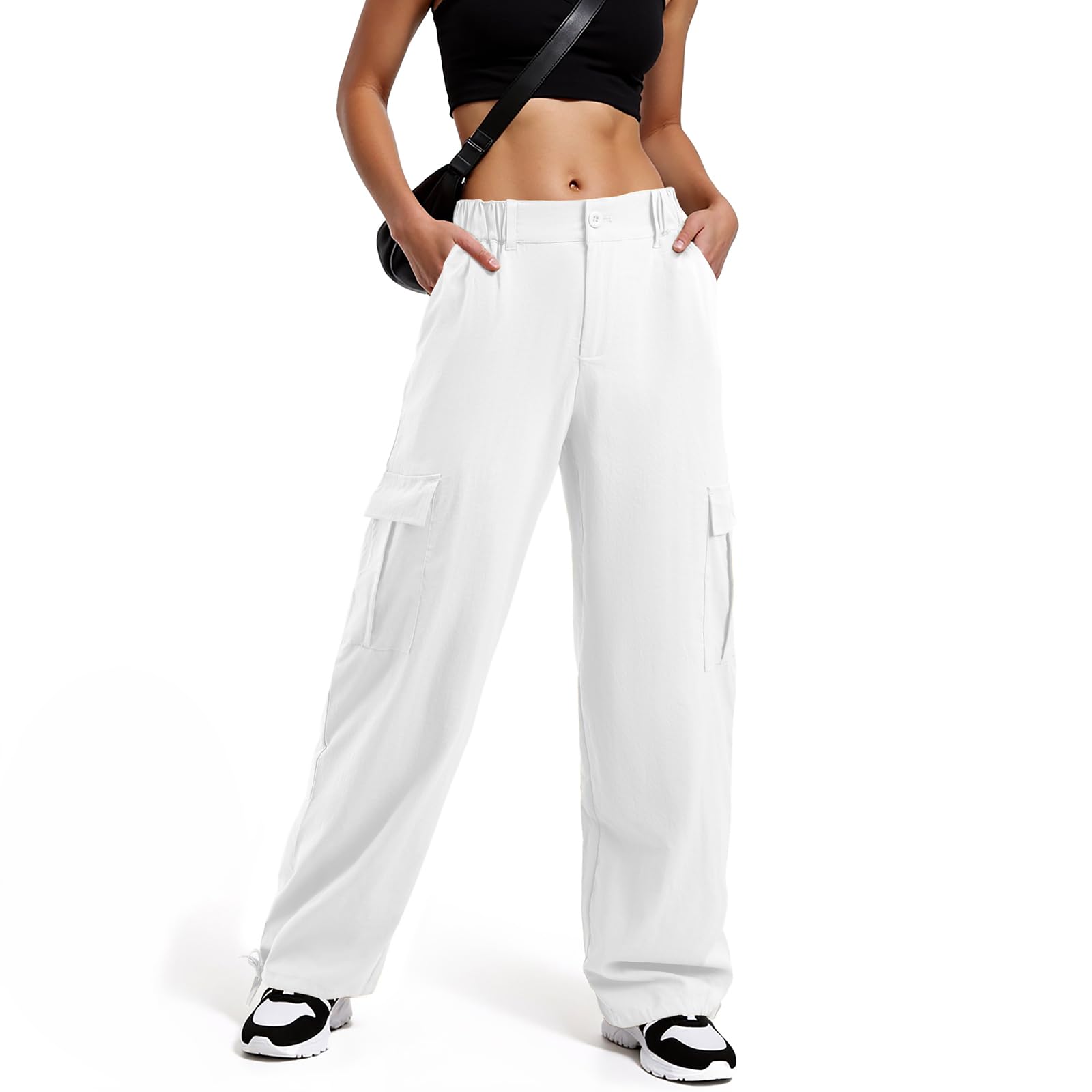 American Trends cargo pants for women pocket detail showing secure storage