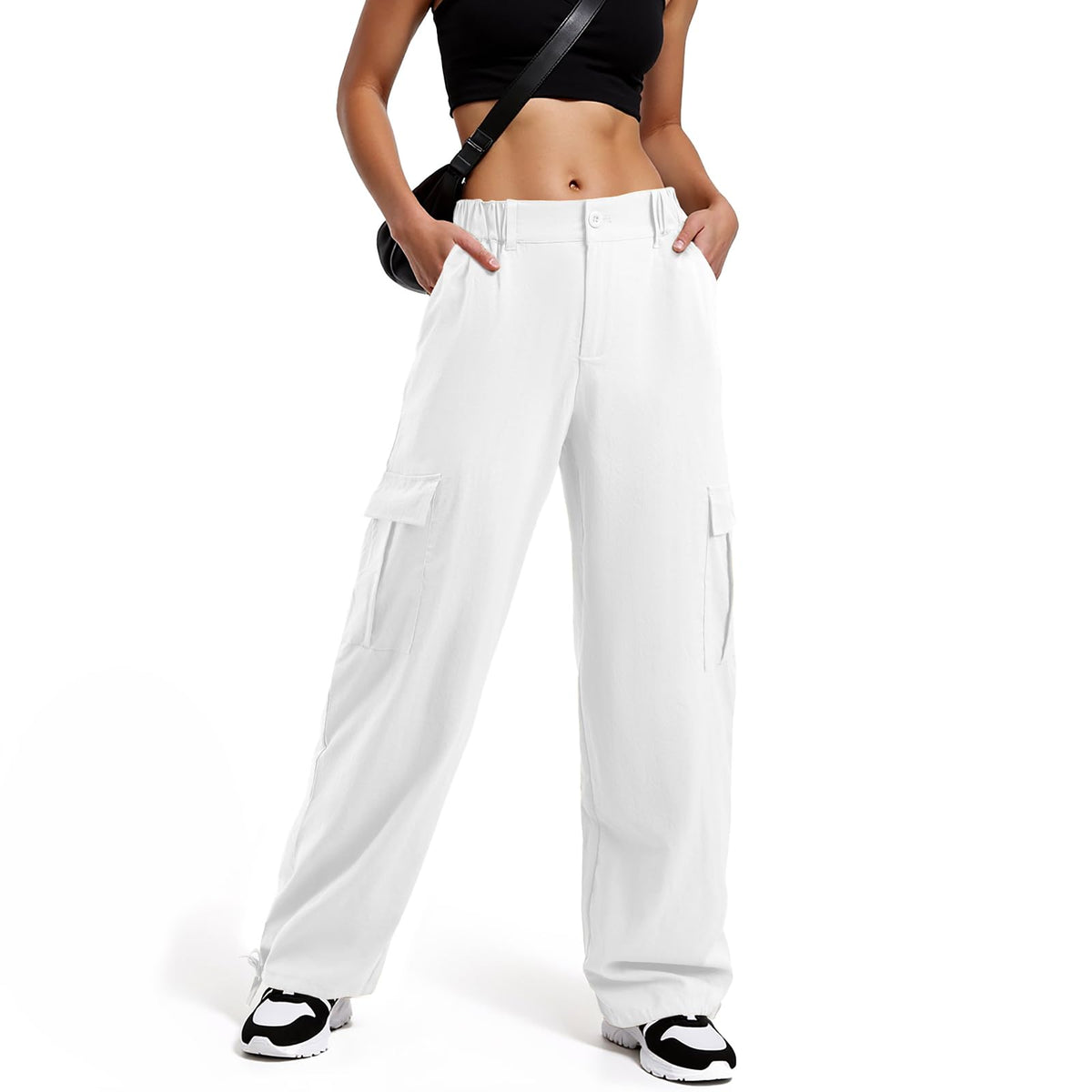 American Trends cargo pants for women pocket detail showing secure storage