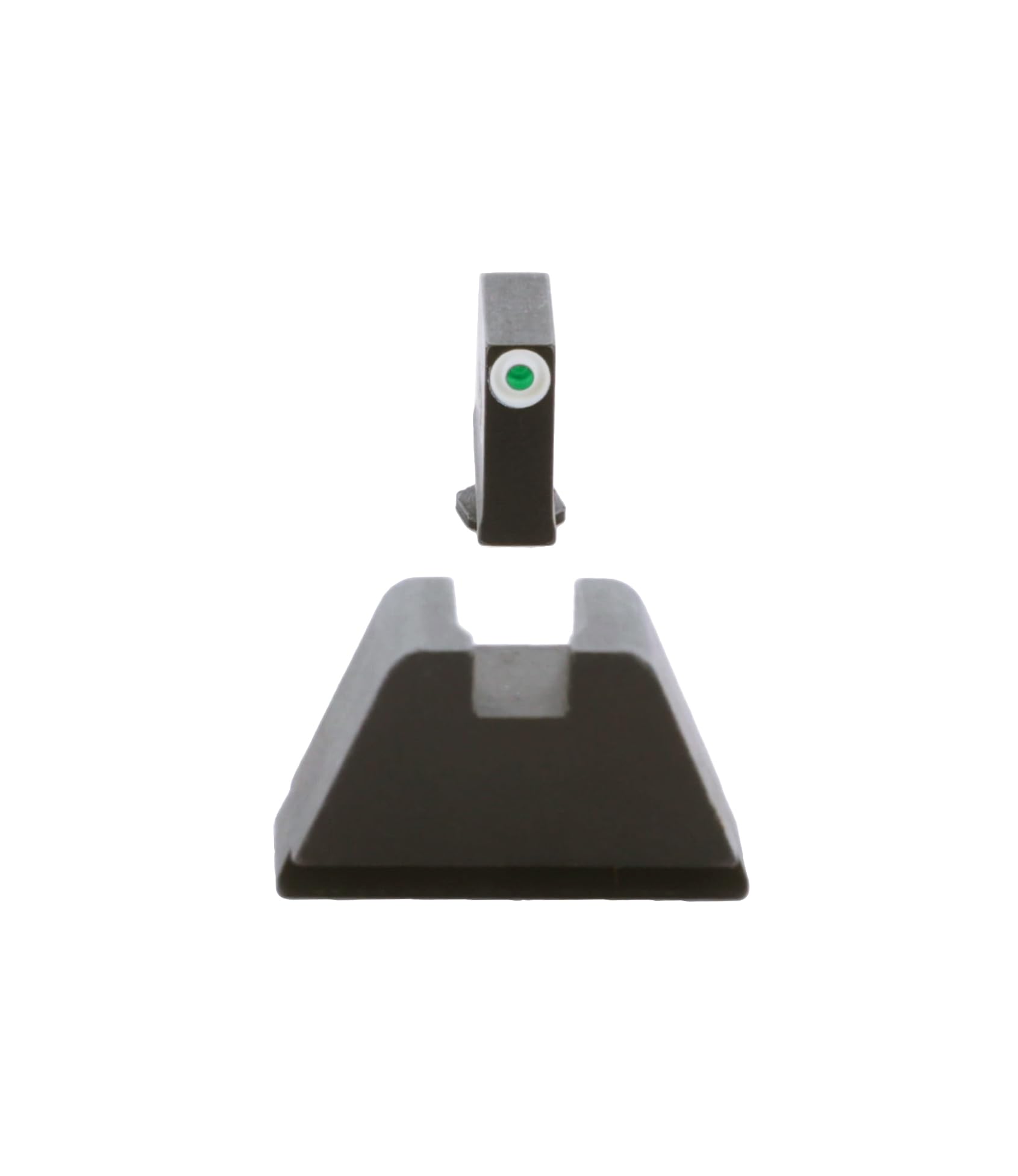 AmeriGlo Glock 3XL Tall rear sight with white outline on flat black finish for contrast