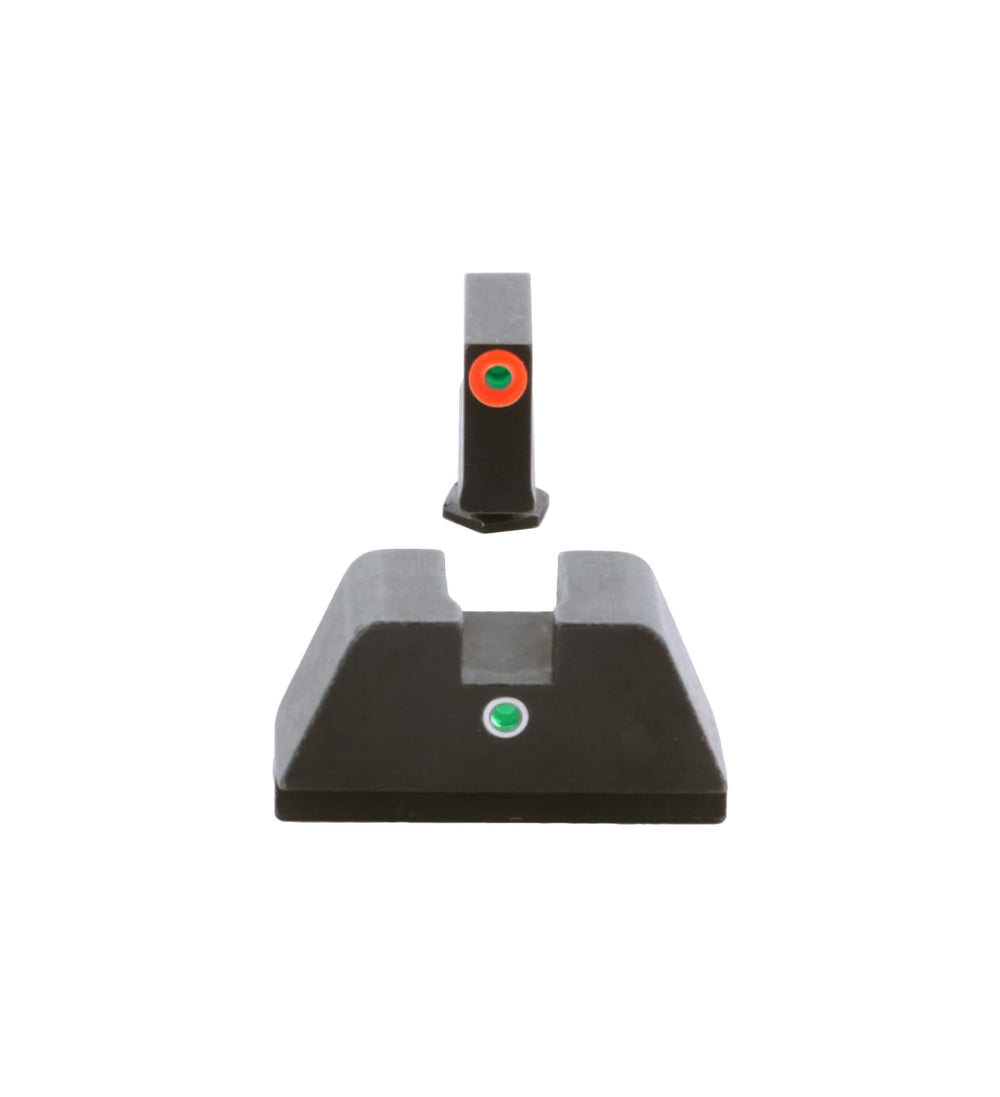 AmeriGlo Glock rear i-Dot sight with green Tritium for reliable alignment.
