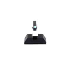 AmeriGlo Glock sight set, rear view, white-outline for quick alignment with optics.