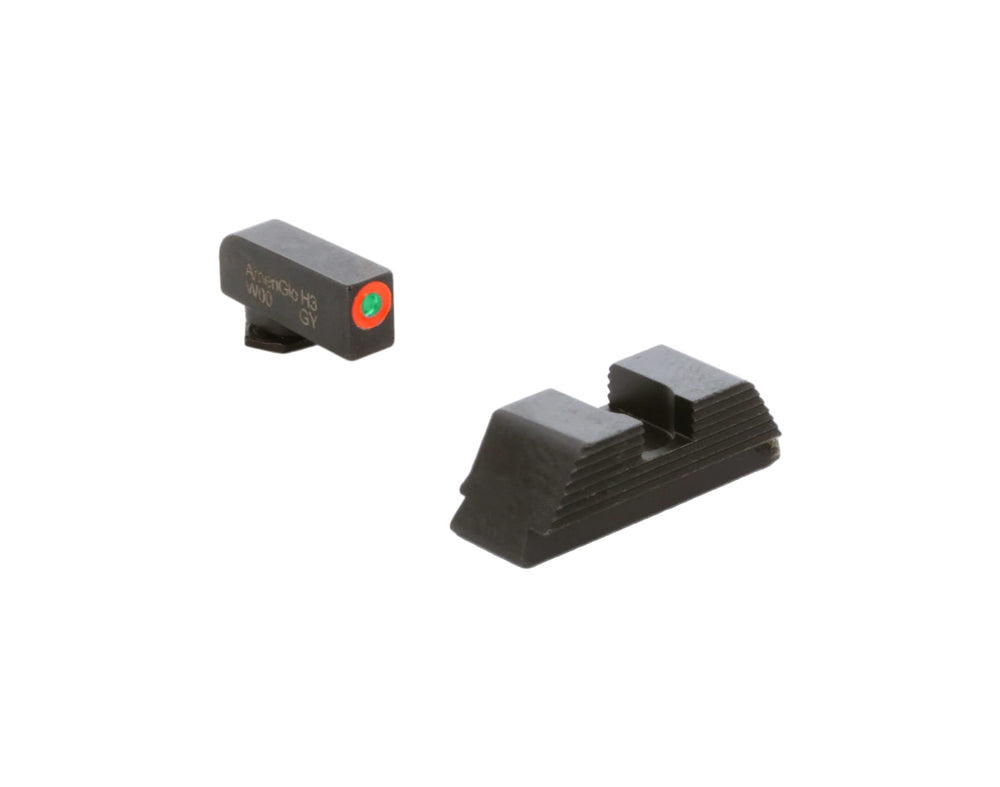 AmeriGlo Protector front sight for Walther PDP with green tritium and orange outline for quick acquisition.