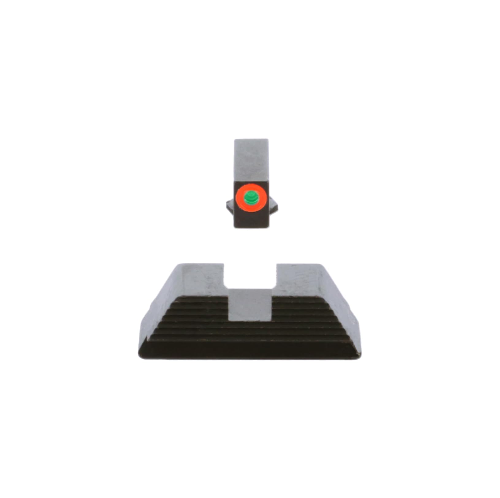 AmeriGlo Protector rear sight for Walther PDP with black serrated U notch to reduce glare.