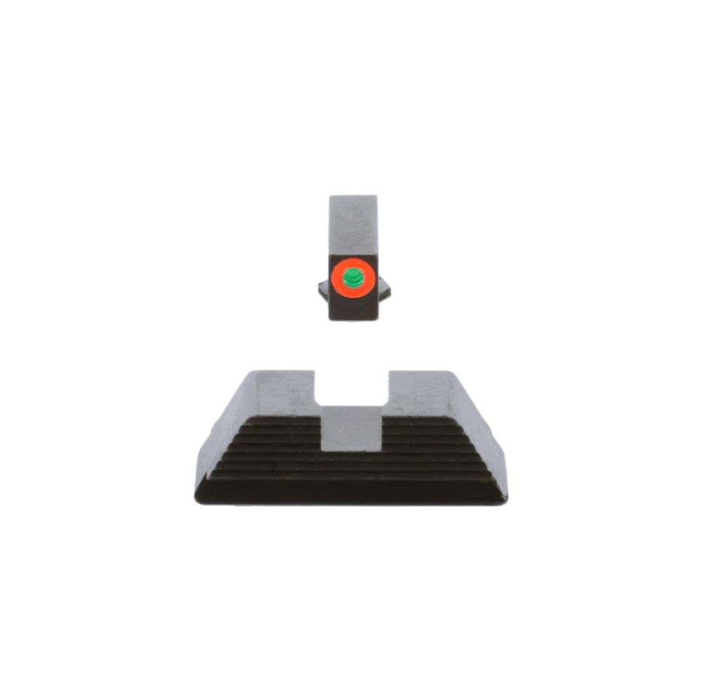 AmeriGlo Protector rear sight for Walther PDP with black serrated U notch to reduce glare.