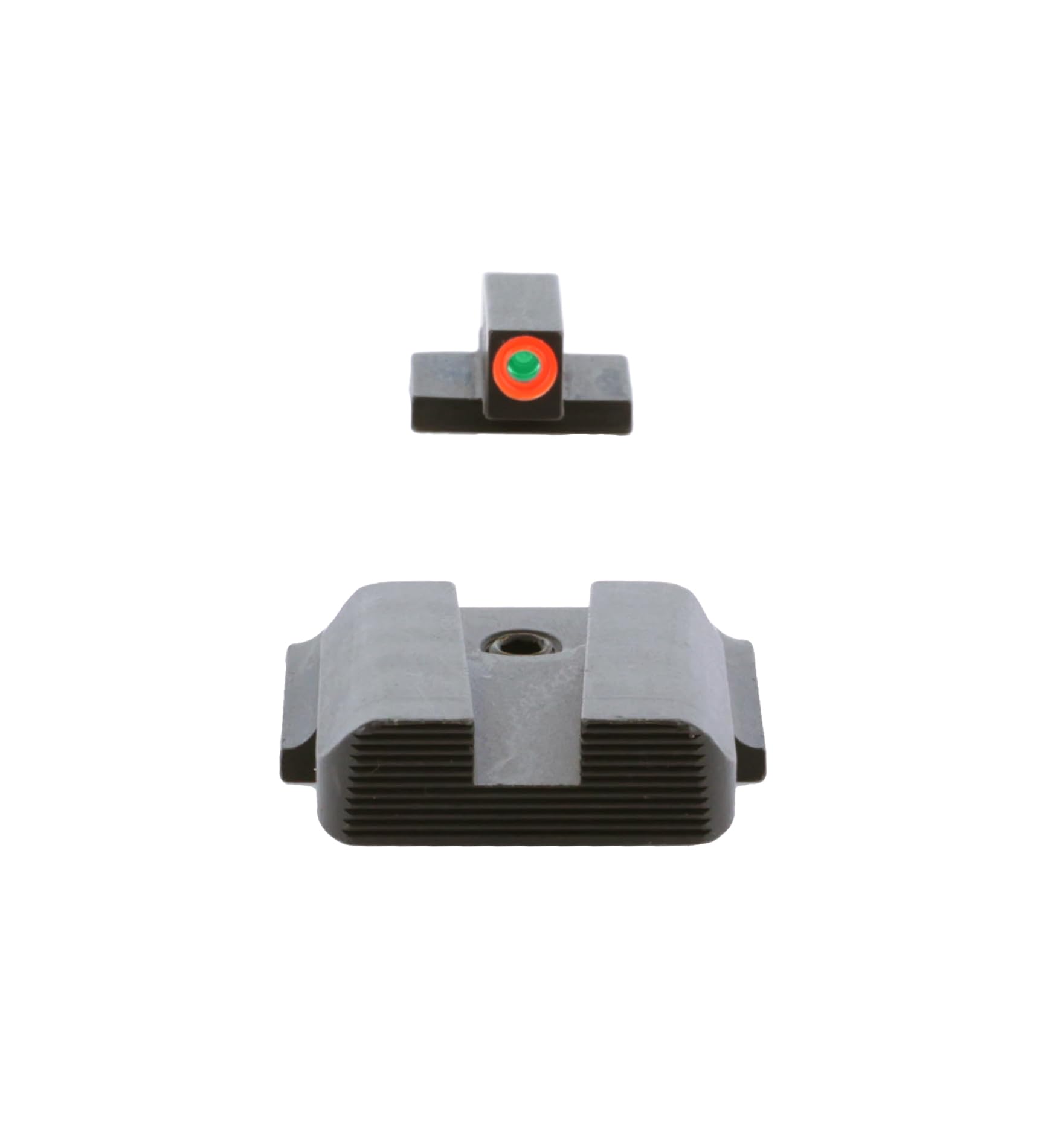 AmeriGlo Protector rear sight: black serrated U notch for precise alignment.