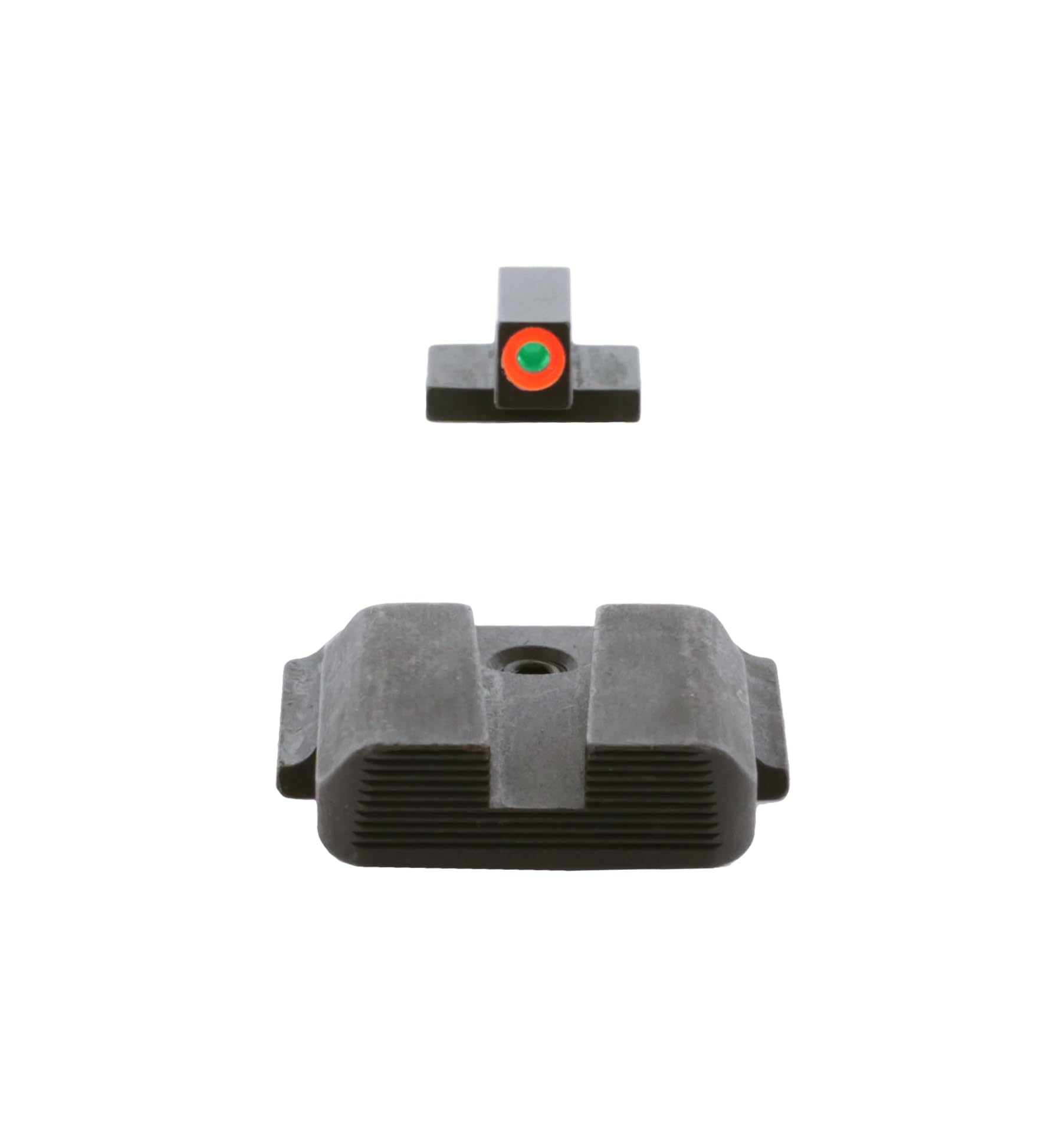 AmeriGlo Protector rear sight with black serrated U-notch for reliable alignment.