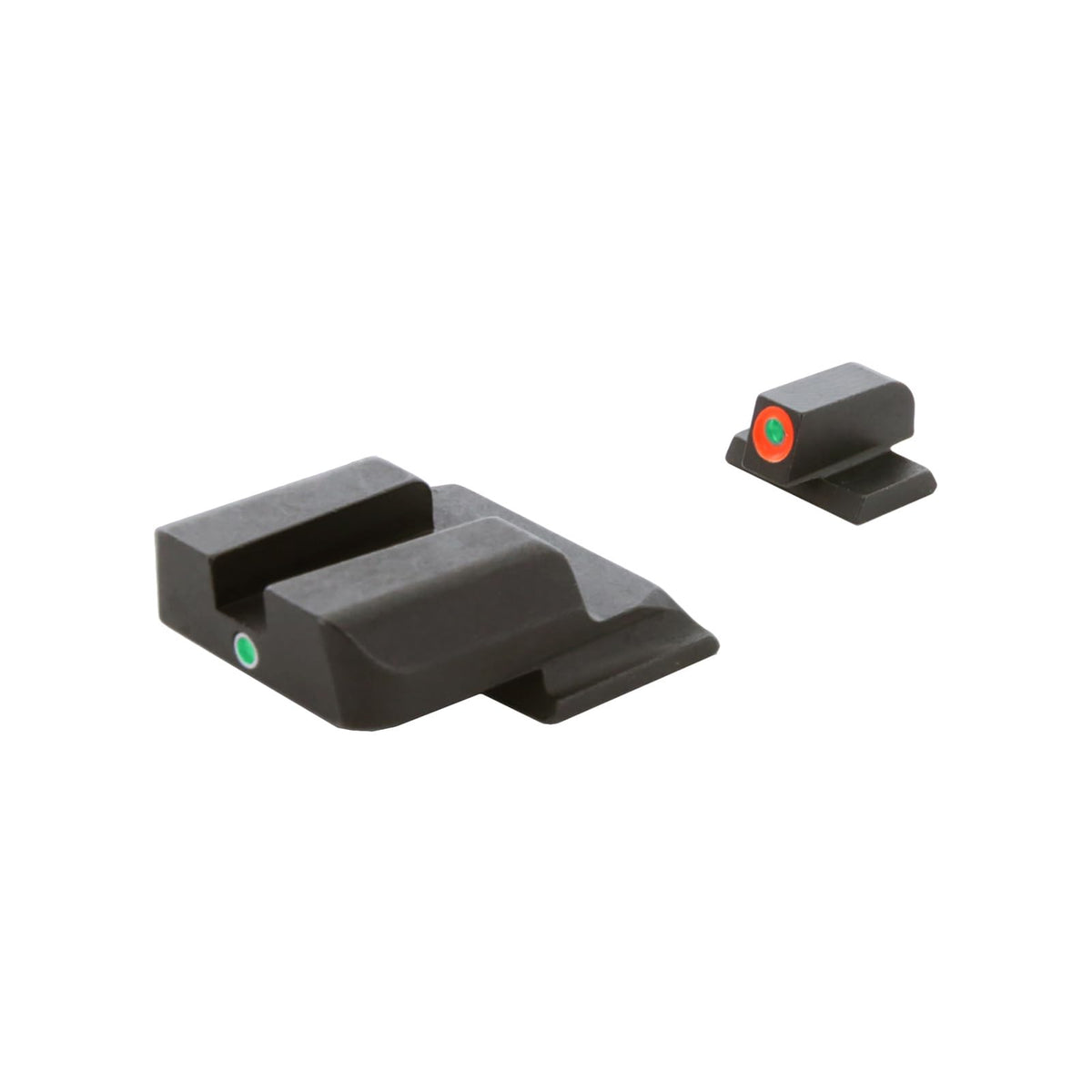 AmeriGlo Tritium I-Dot front sight with green glow and orange outline for fast aiming