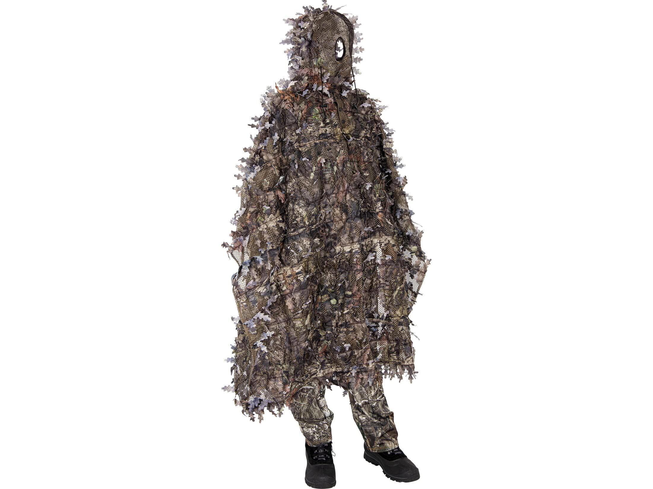 Ameristep 3D Leafy Poncho in Mossy Oak Break Up Country camo for superior concealment.