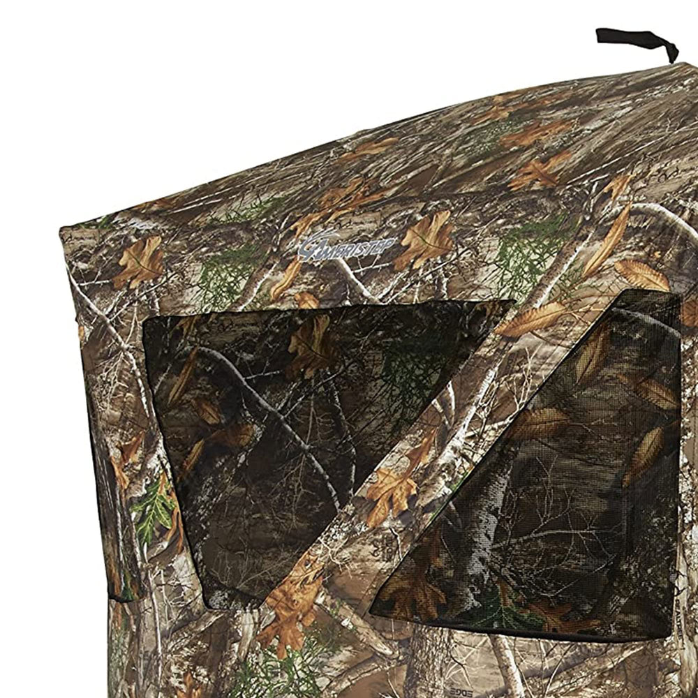 Ameristep Care Taker hub-to-hub frame offers quick, sturdy setup.