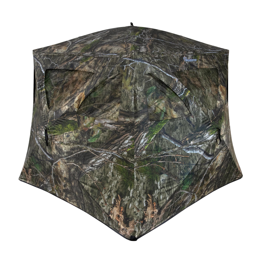 Ameristep Care Taker Magnum wide-bottom footprint showing extra space for gear and up to three hunters.