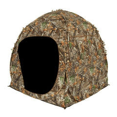 Ameristep Doghouse ground blind with eight windows reveals wide-angle visibility for hunting