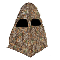 Ameristep Outhouse ground blind setup for quick concealment during rifle hunts