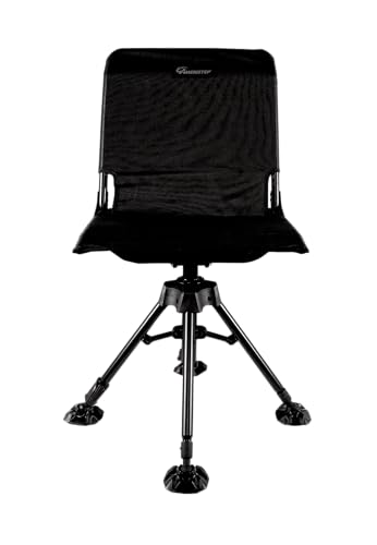 Ameristep telescoping legs with large feet stabilize the chair on varied terrain.