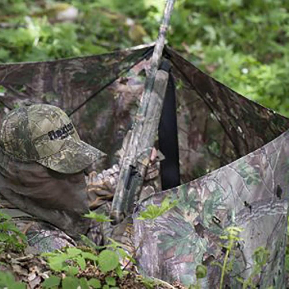 Ameristep Throwdown Blind fits turkey vest for quick field setup.
