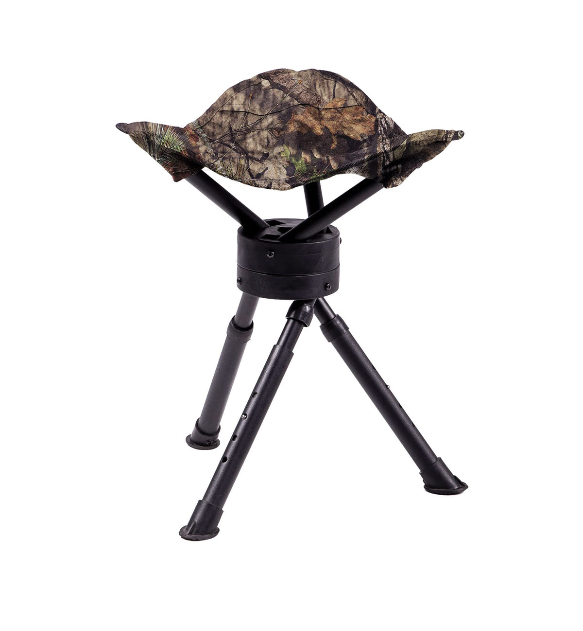Ameristep Tripod Swivel Stool in camouflage with powder-coated steel frame.