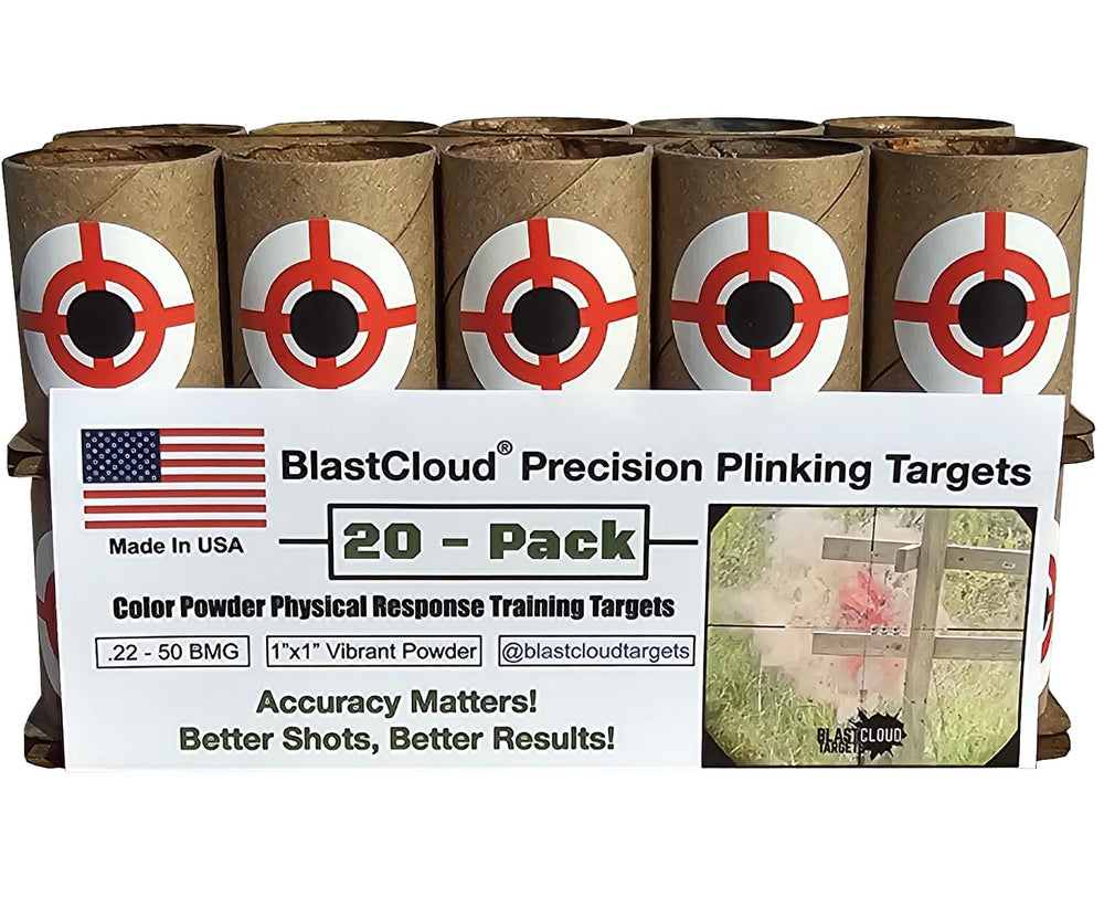 Ames Targets BlastCloud precision-pack-20-targets arranged for varied drills and practice.
