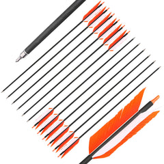 AMEYXGS archery arrows with orange and white shafts for precise target practice