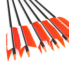 AMEYXGS Flu Flu arrows featuring turkey feather fletching for stable flight during training