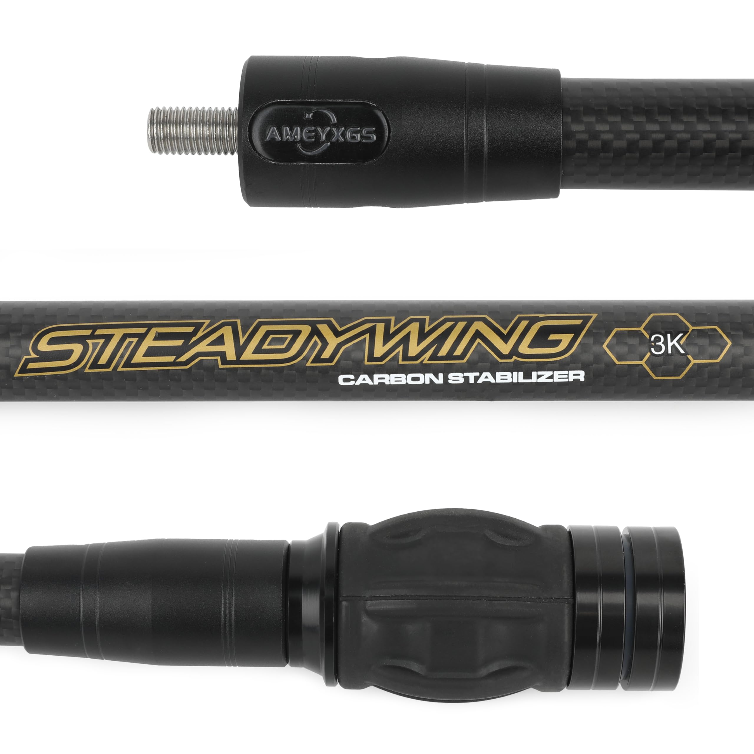 AMEYXGS archery stabilizer 15in rod offers extended reach for stability at anchor.