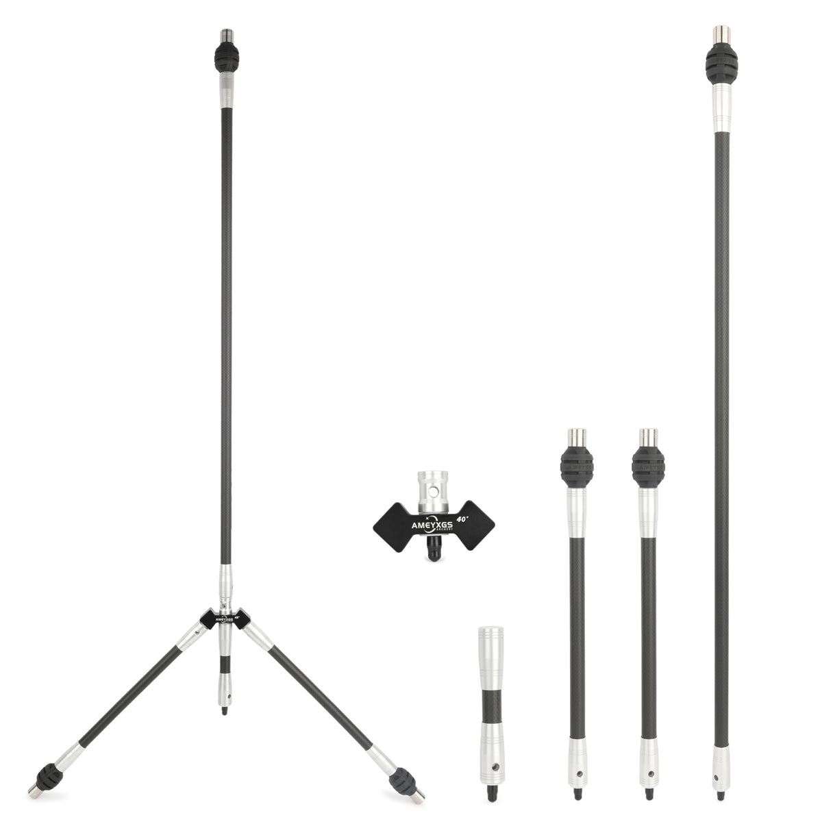 AMEYXGS archery stabilizer 28-inch silver improves balance for steadier aiming.