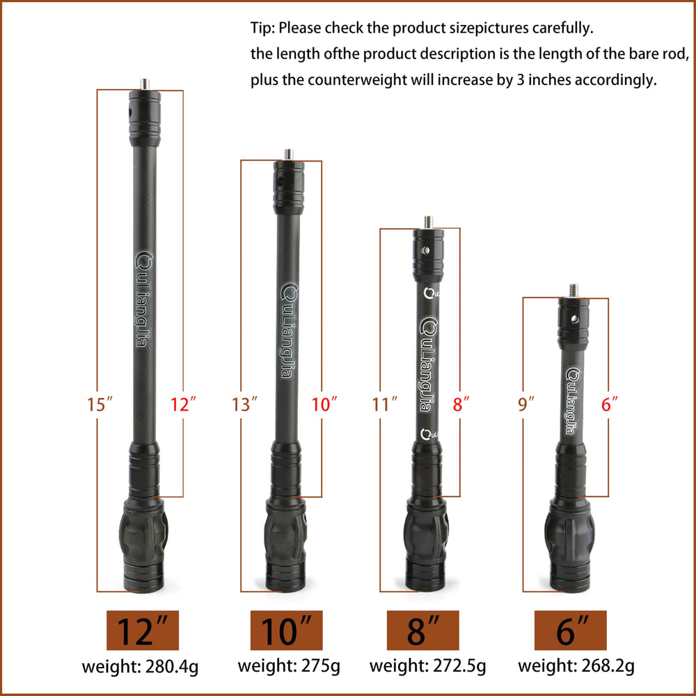 AMEYXGS archery stabilizer adjustable length supports versatile setups for different bows