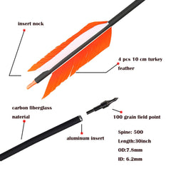 AMEYXGS arrows carbon shaft 315-inch for strong, consistent flight during target sessions.