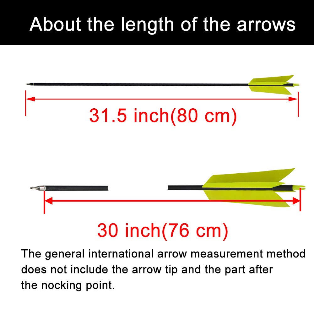 AMEYXGS carbon shaft arrows emphasize durability for repeated shooting sessions.