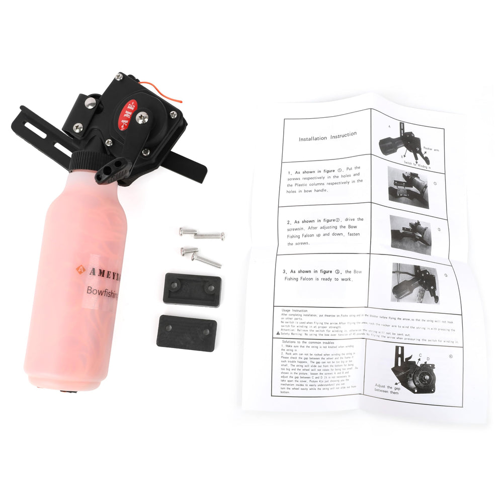 Bowfishing reel suitable for archery hunting