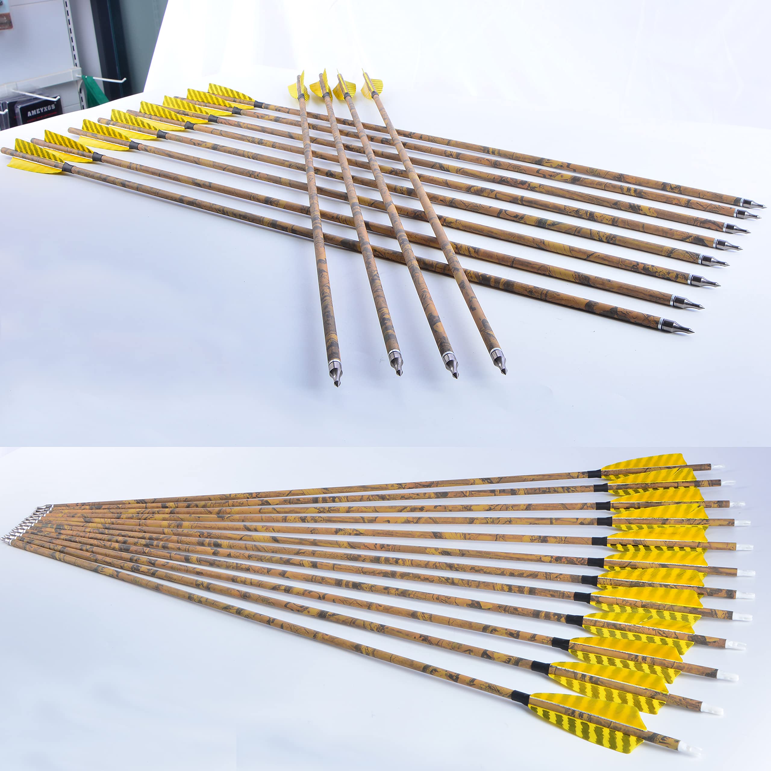 AMEYXGS camo-arrow inner diameter 6.2mm reduces wear for longer use.