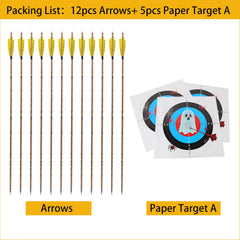 AMEYXGS camo carbon arrow with 4-inch turkey feathers for stability