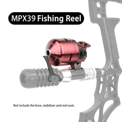Close-up of MPX39 spool showing long-cast capability with 85 yards of 50lb line