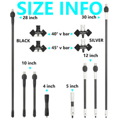 AMEYXGS stabilizer weight 10-inch side view reduces vibration for steadier shots