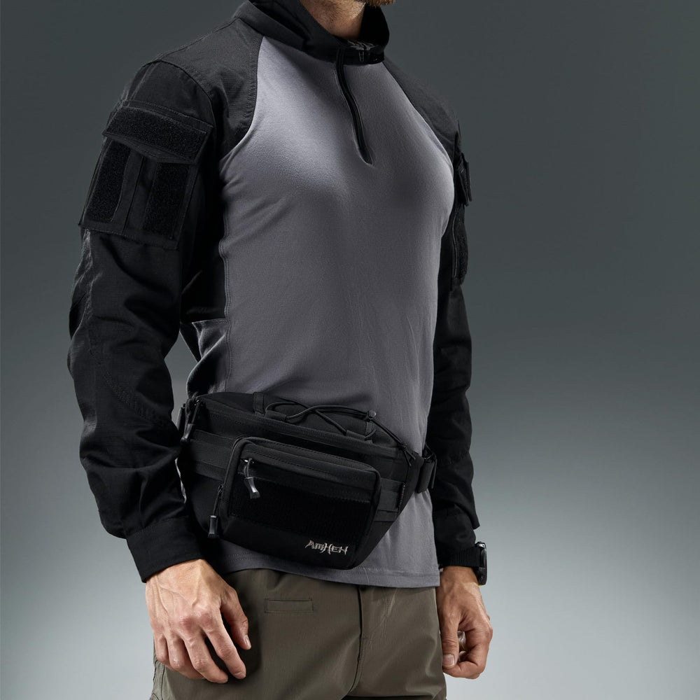 AMHEH 3.5L tactical fanny pack front pockets for organized daily carry