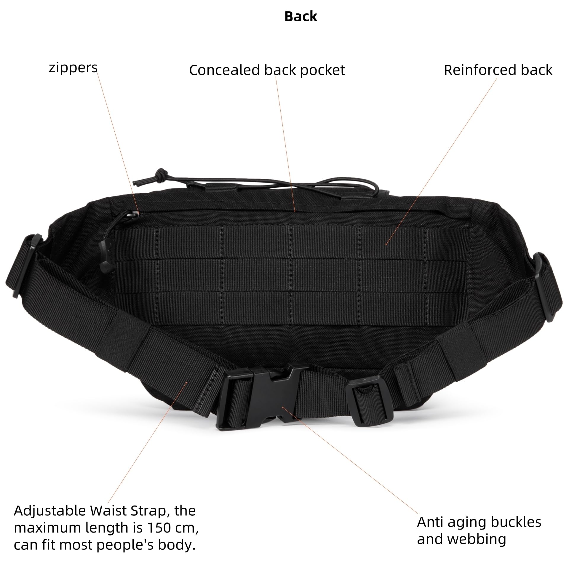 AMHEH adjustable waist strap fits most men's waists for comfort