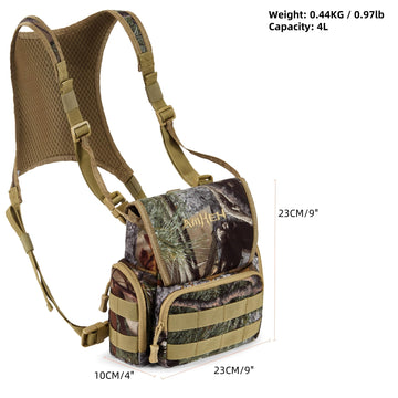 AMHEH binocular harness silent anti-glare camo fabric helps you stay hidden.
