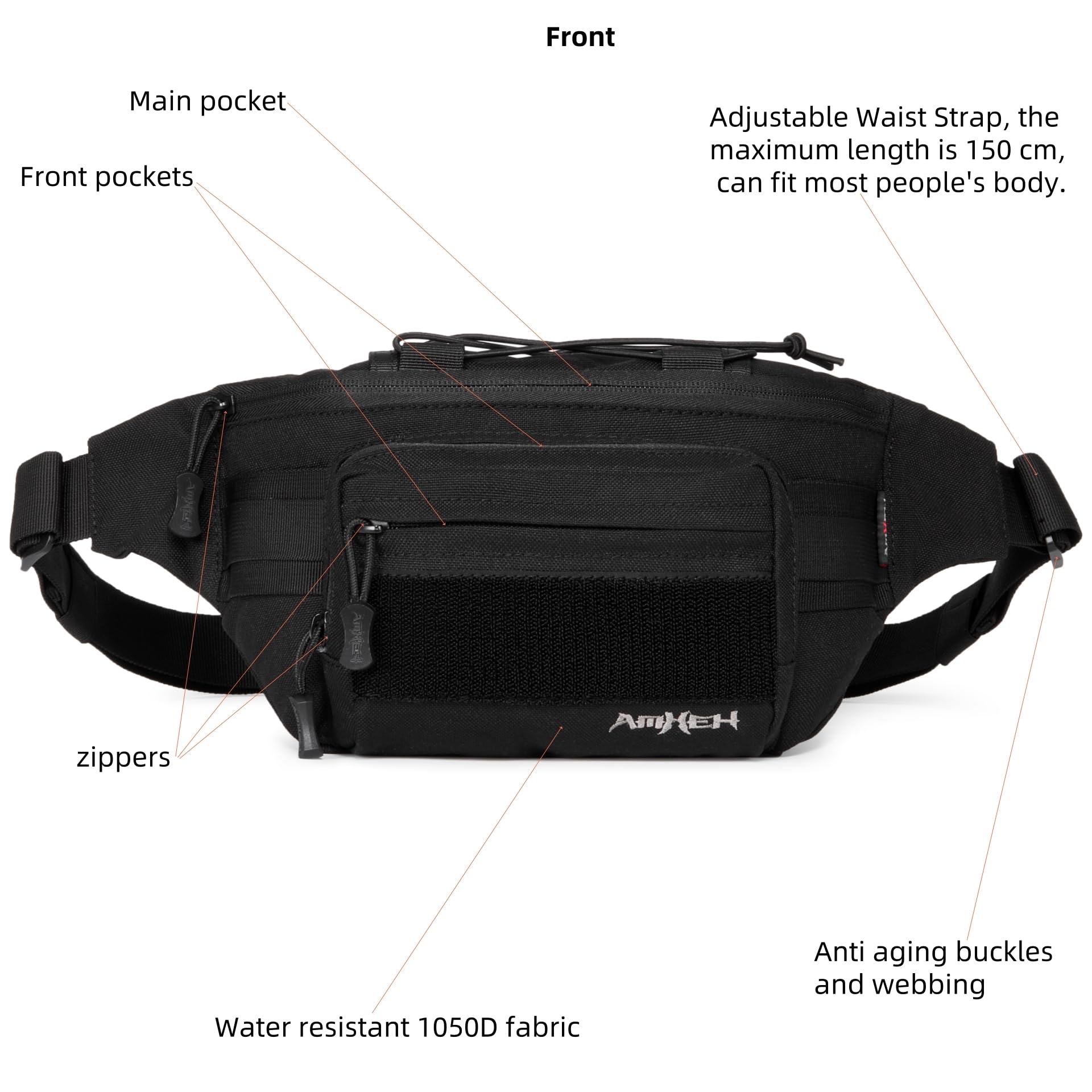 AMHEH water-resistant 1050D fabric endures wet conditions and rough use