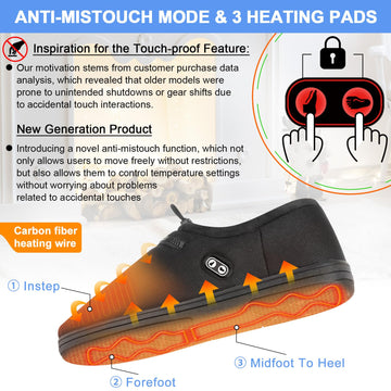 Amiable heated slippers fast-heating mode warms feet quickly.