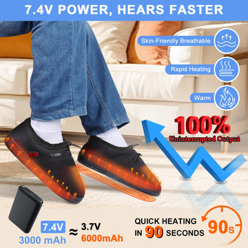 Amiable heated slippers dual controls enable personalized warmth for feet.