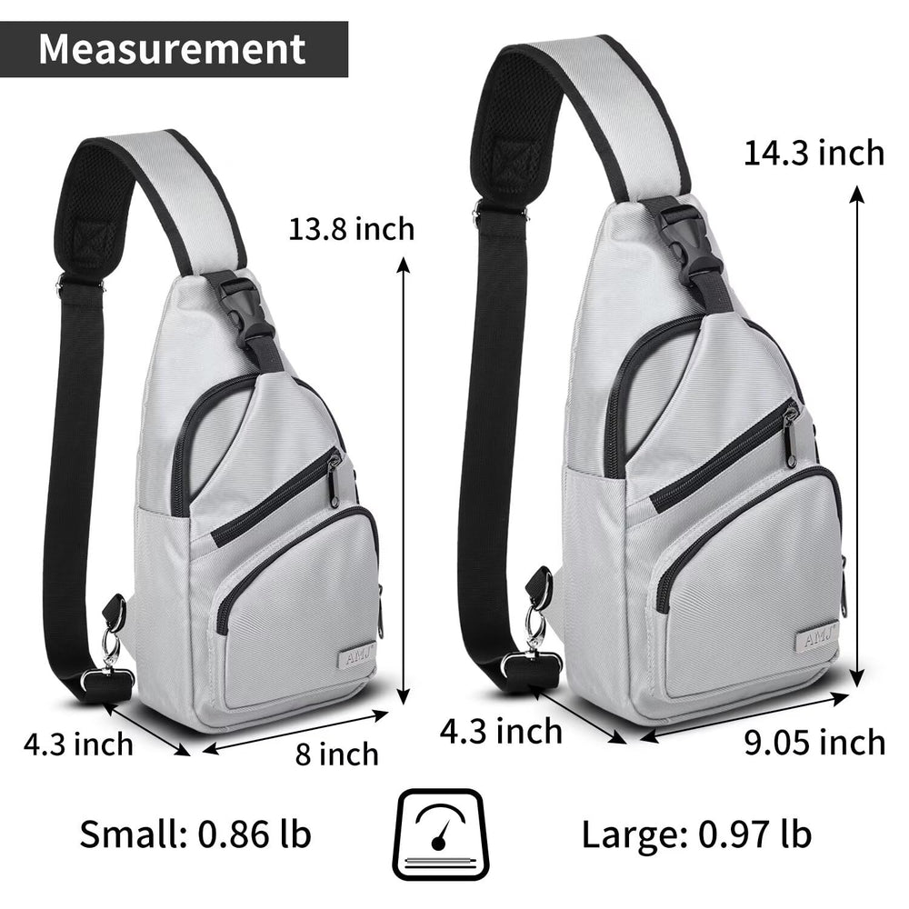 AMJ sling bag back view highlighting breathable shoulder straps for comfort