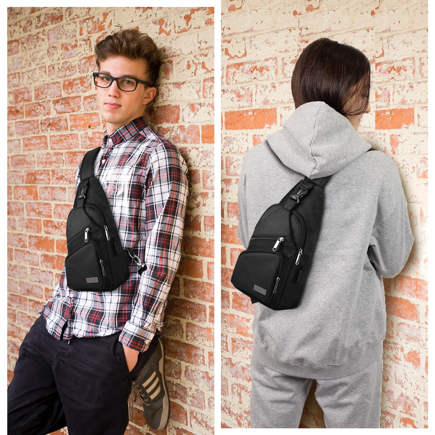 AMJ crossbody sling bag travel use suitable for hiking and commuting