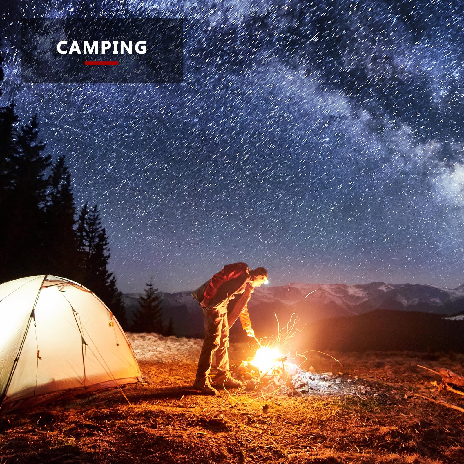 Amkulop 500 lumens brightness illuminates dim trails clearly
