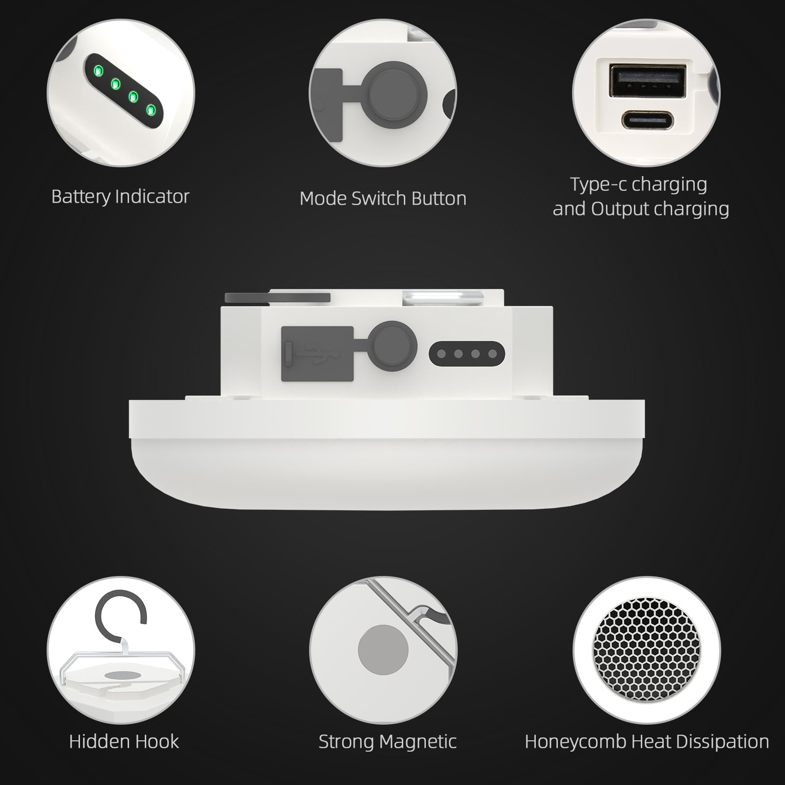 Amkulop lantern with 10500mAh battery powers long tent nights