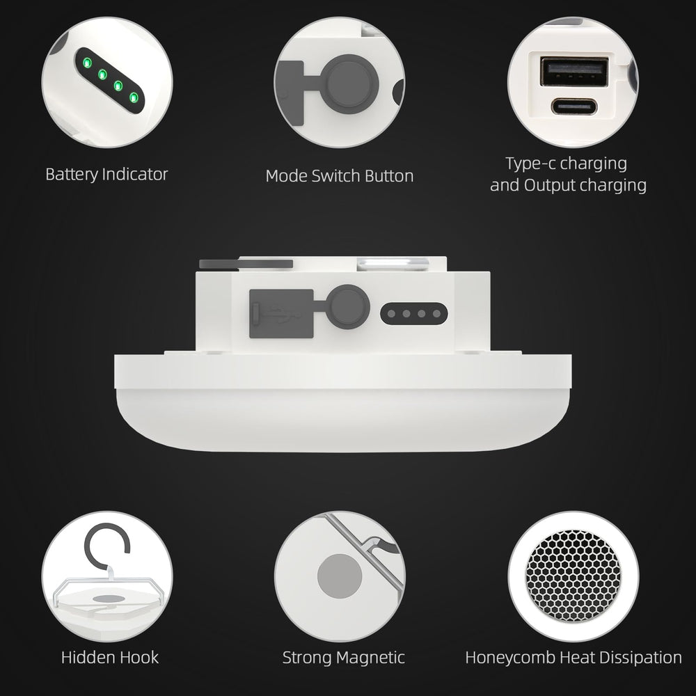 Amkulop lantern with 10500mAh battery powers long tent nights