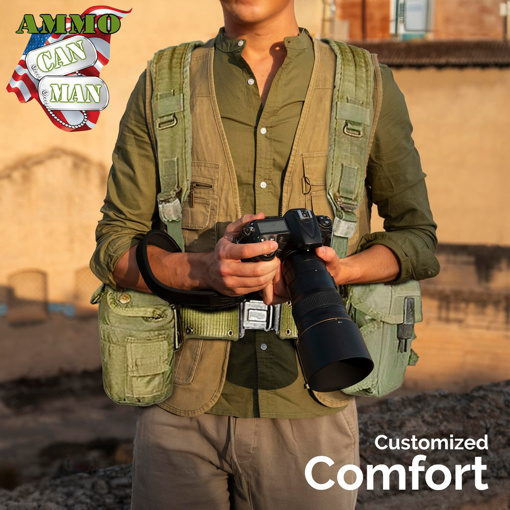 Ammo Can Man 1qt canteen with cover—compact gear for trekking